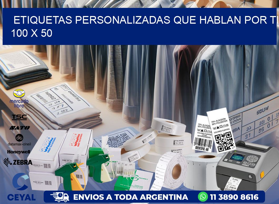 Etiquetas Personalizadas que Hablan por Ti 100 x 50
