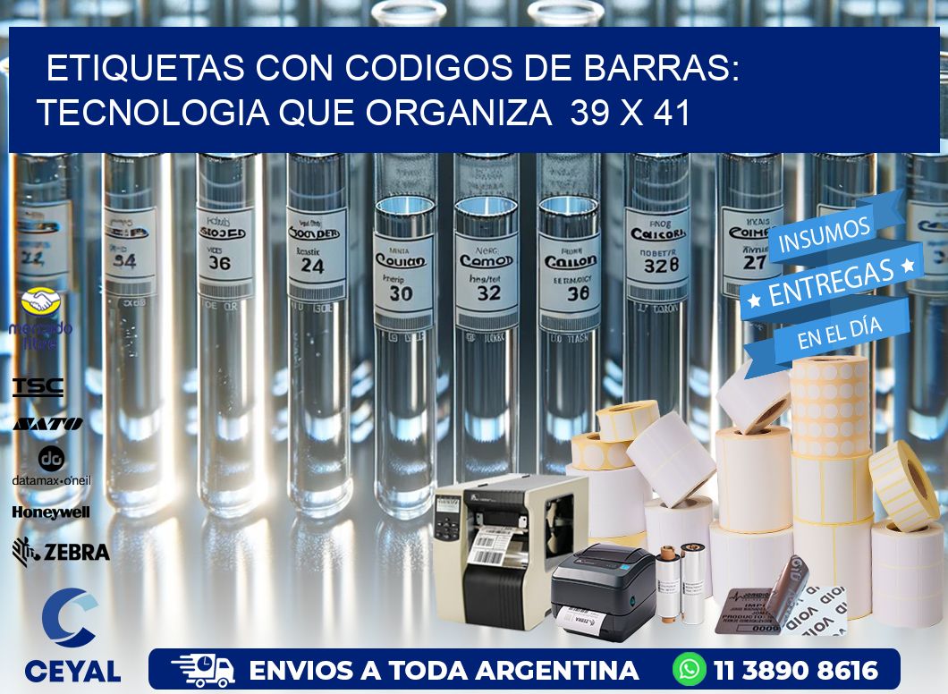 Etiquetas con Codigos de Barras: Tecnologia que Organiza  39 x 41