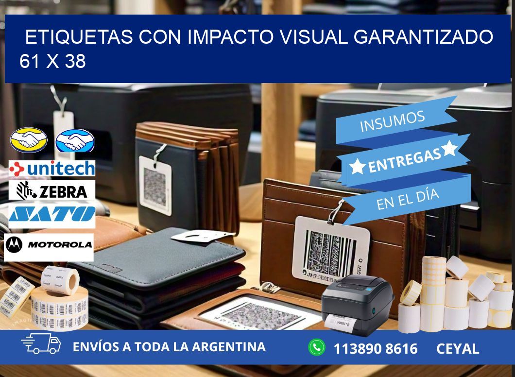 Etiquetas con Impacto Visual Garantizado 61 x 38