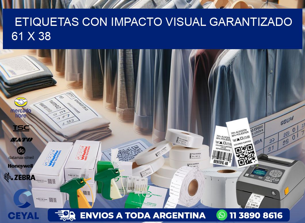 Etiquetas con Impacto Visual Garantizado 61 x 38