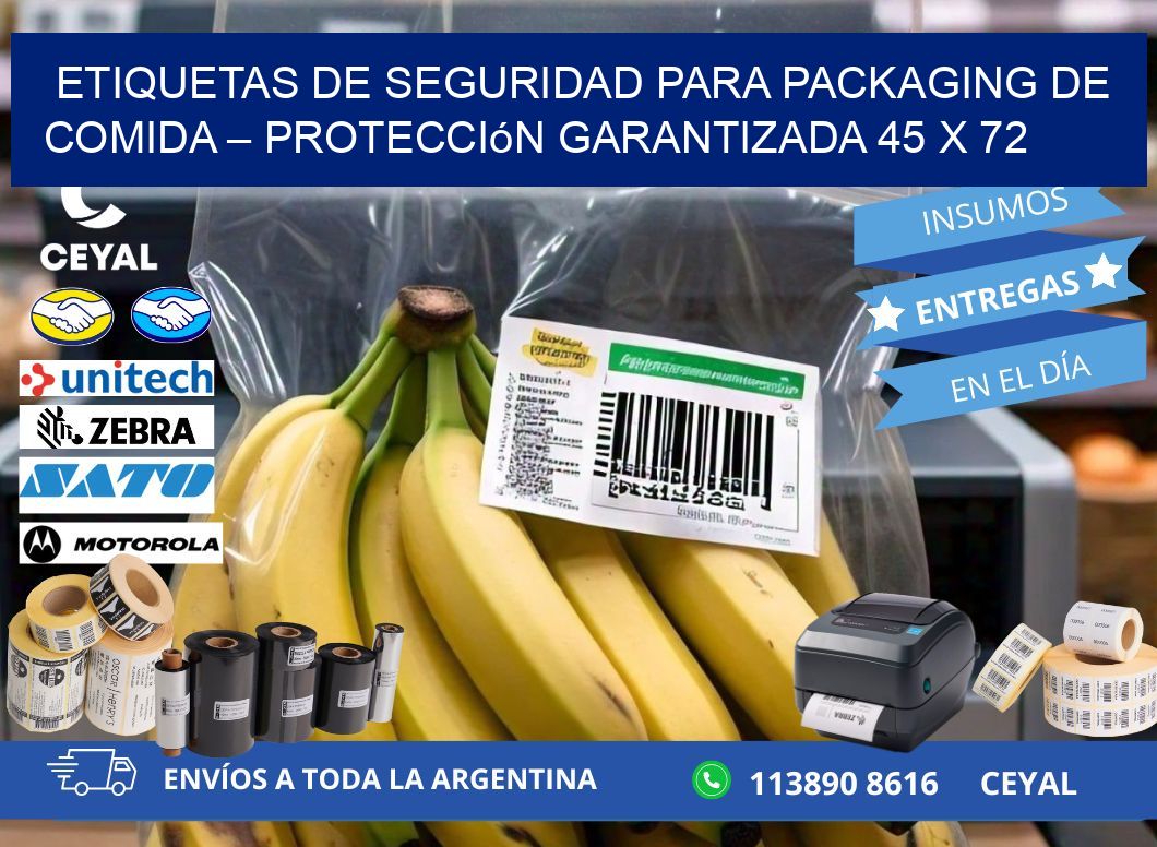 Etiquetas de seguridad para packaging de comida – Protección garantizada 45 x 72