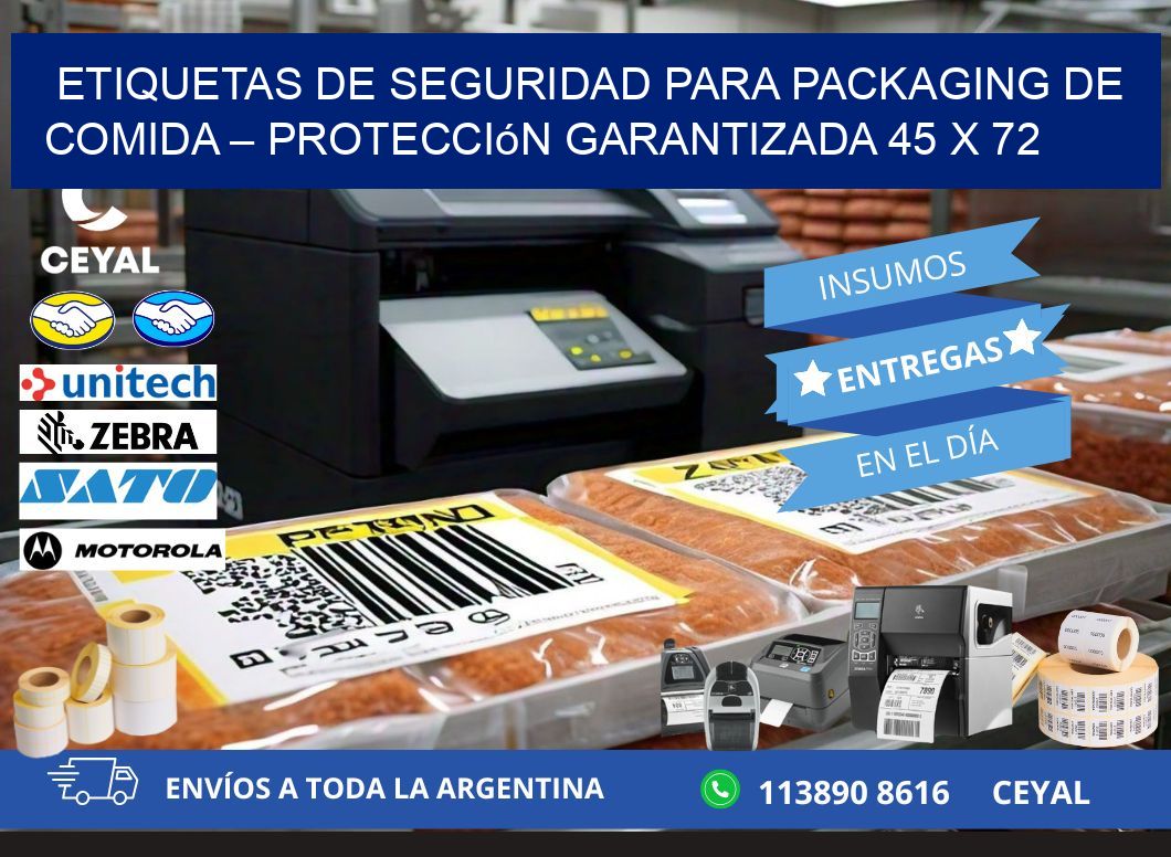 Etiquetas de seguridad para packaging de comida – Protección garantizada 45 x 72
