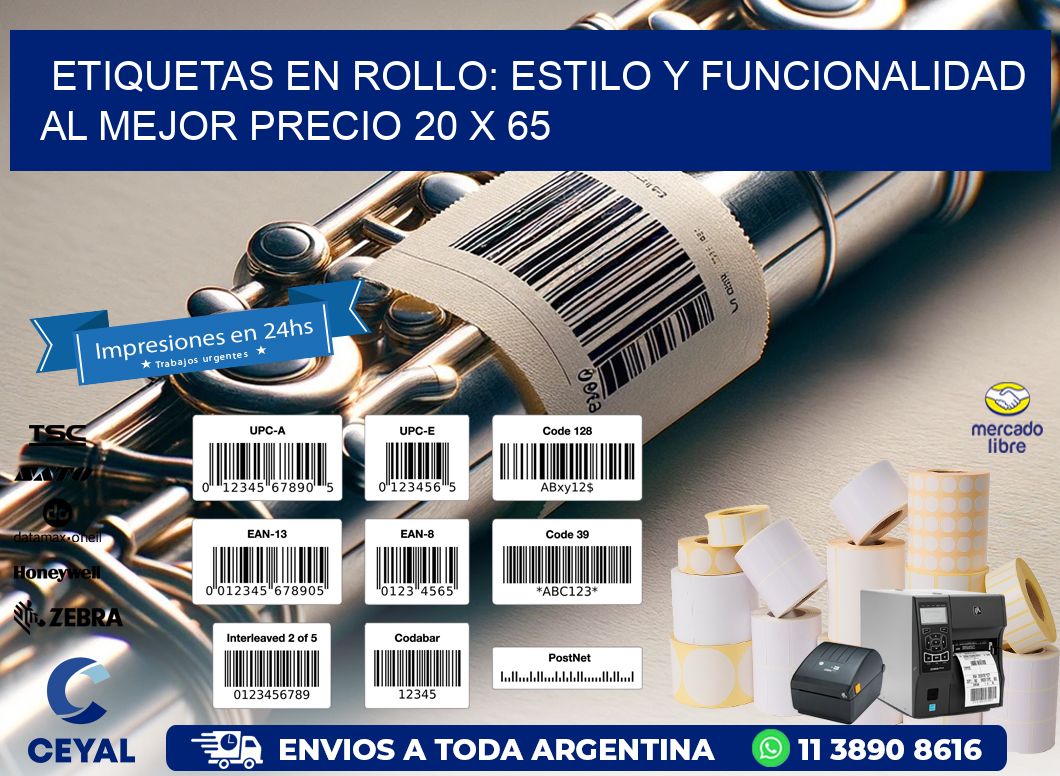 Etiquetas en Rollo: Estilo y Funcionalidad al Mejor Precio 20 x 65