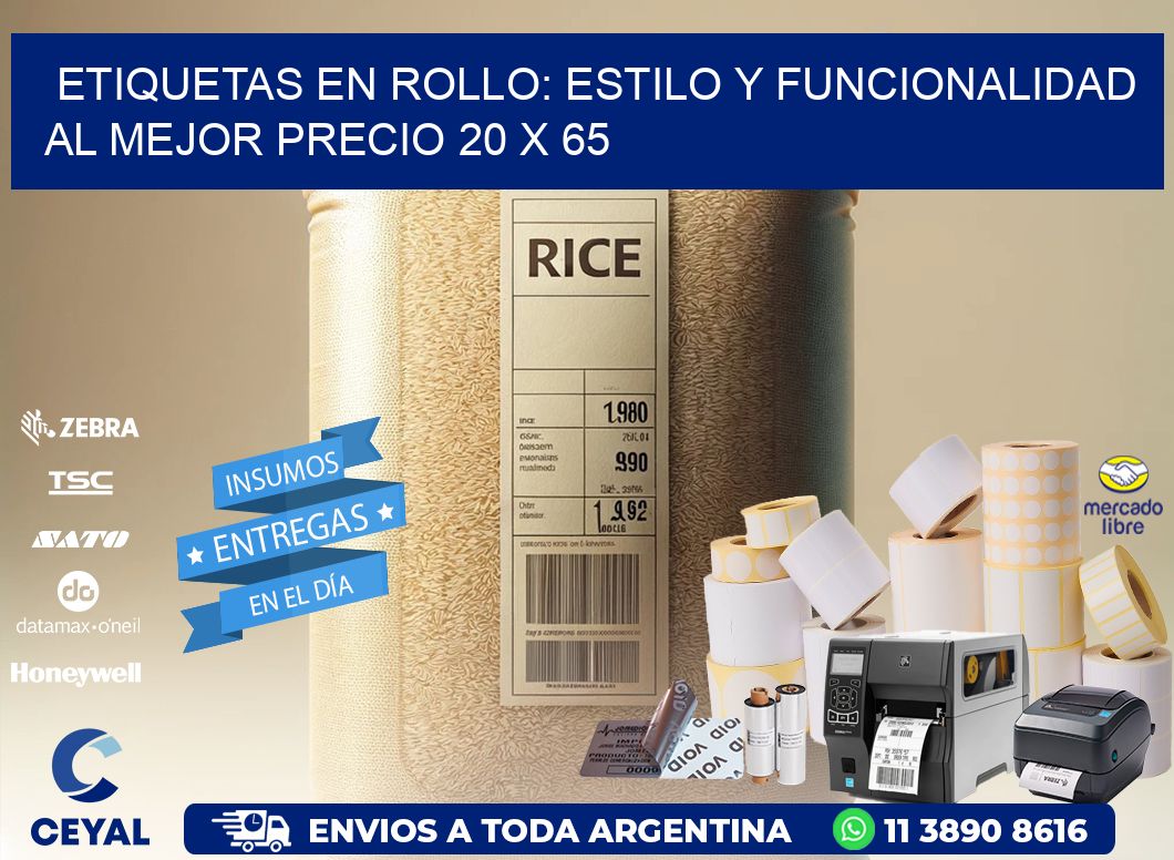 Etiquetas en Rollo: Estilo y Funcionalidad al Mejor Precio 20 x 65