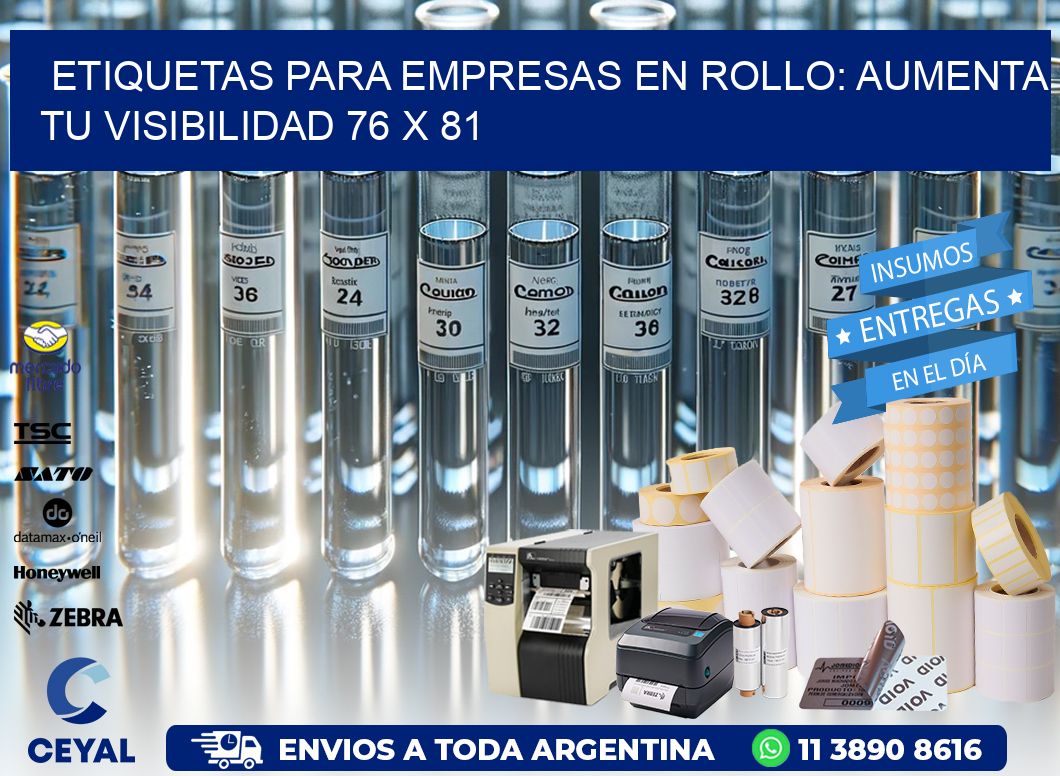 Etiquetas para Empresas en Rollo: Aumenta tu Visibilidad 76 x 81