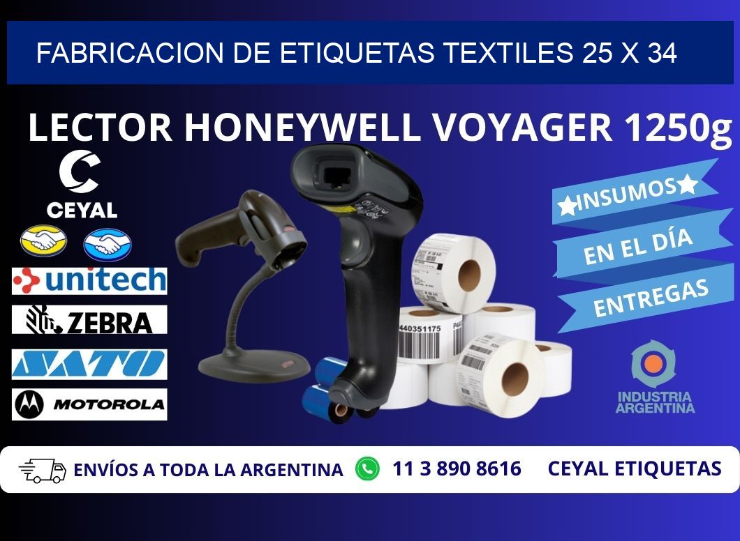 FABRICACION DE ETIQUETAS TEXTILES 25 x 34