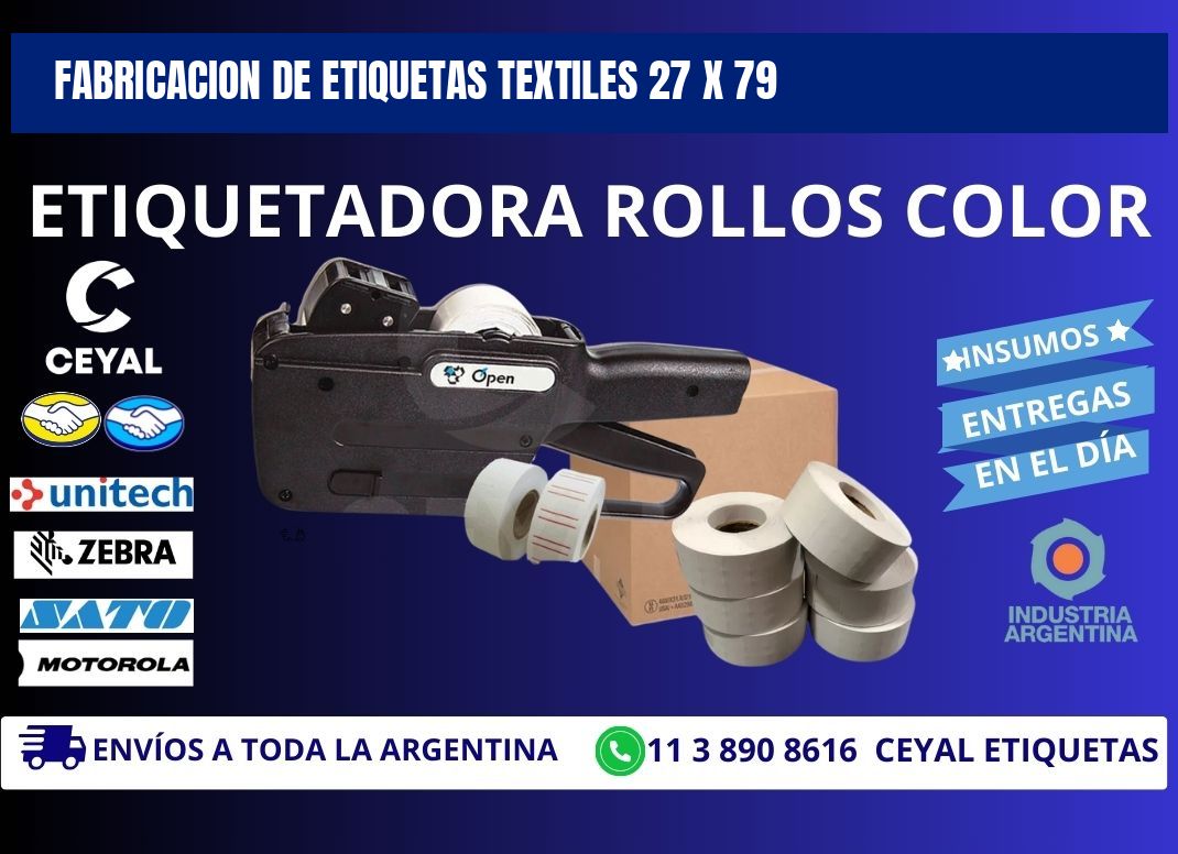 FABRICACION DE ETIQUETAS TEXTILES 27 x 79