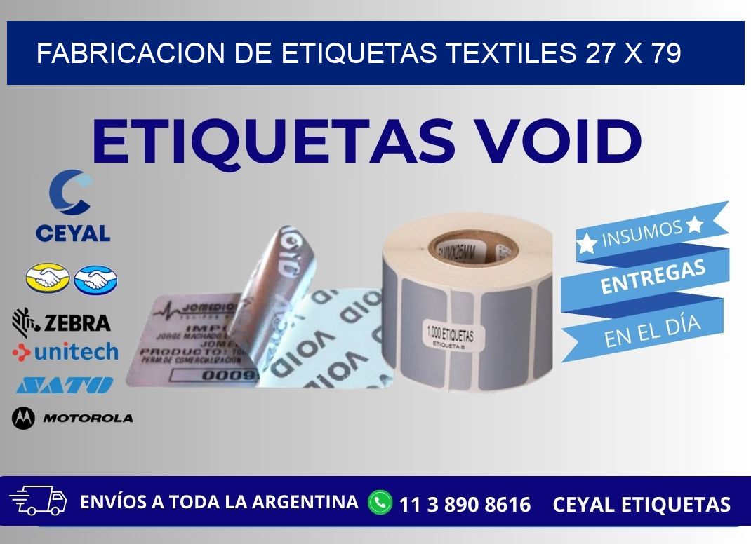 FABRICACION DE ETIQUETAS TEXTILES 27 x 79
