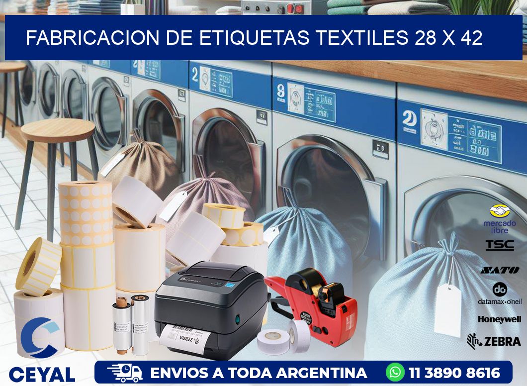 FABRICACION DE ETIQUETAS TEXTILES 28 x 42