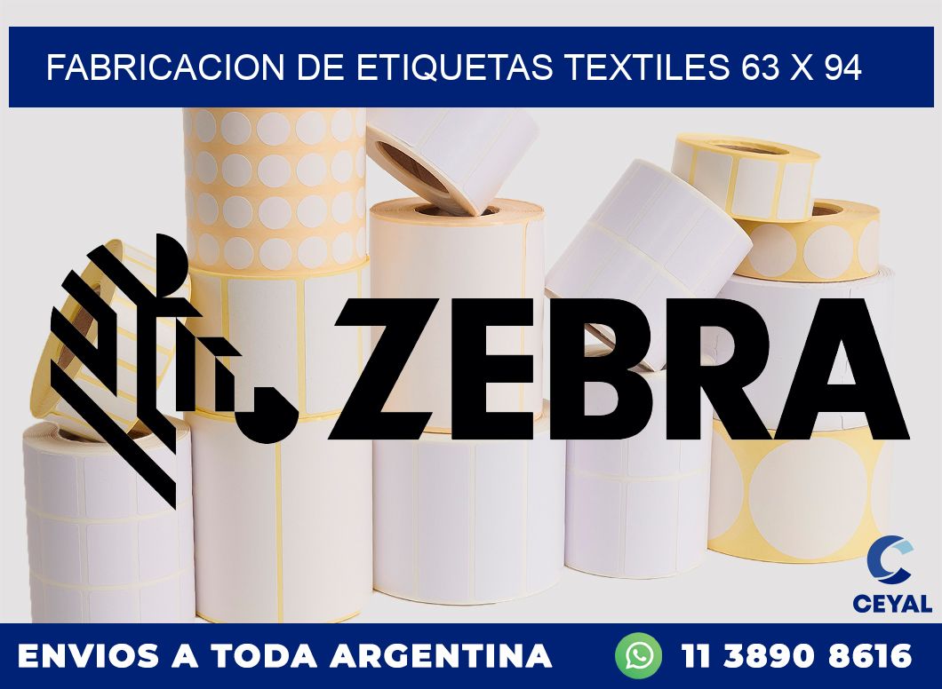 FABRICACION DE ETIQUETAS TEXTILES 63 x 94