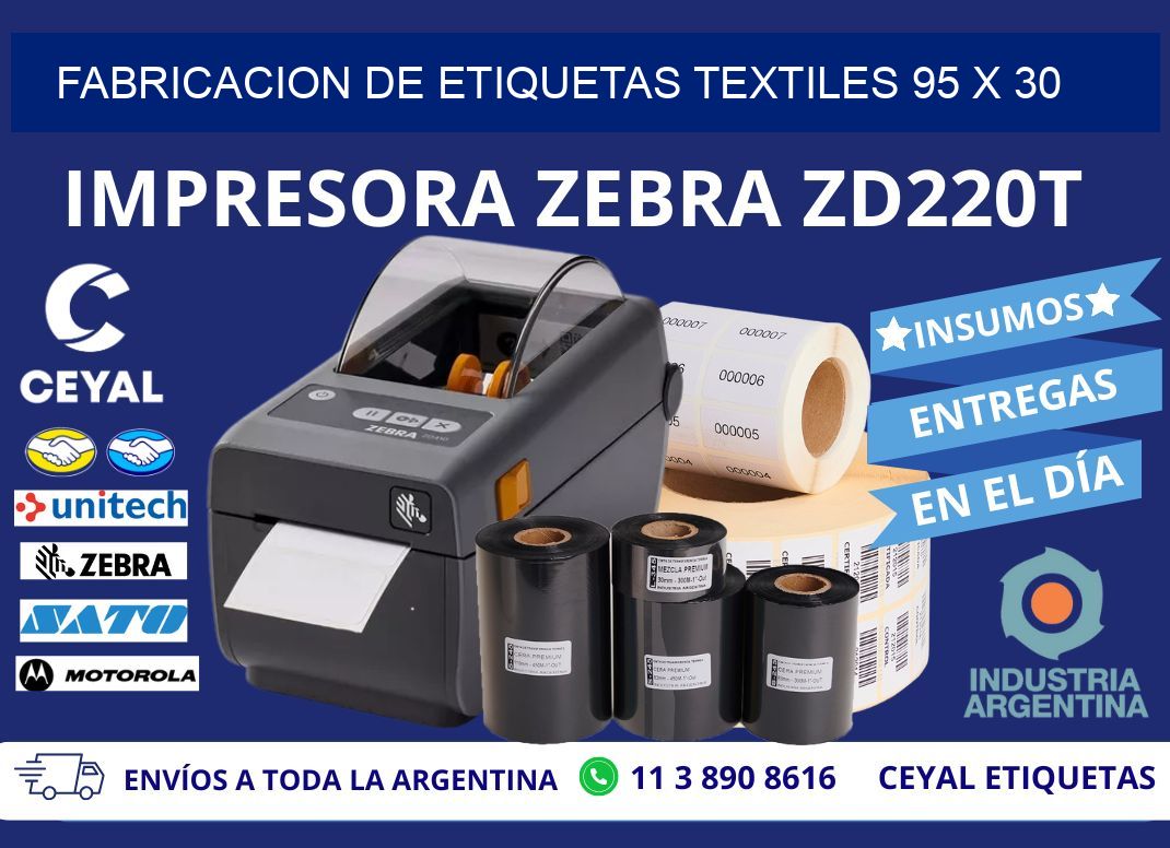 FABRICACION DE ETIQUETAS TEXTILES 95 x 30