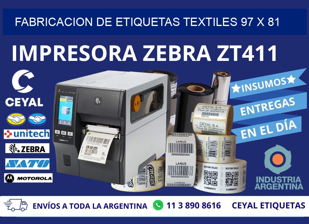 FABRICACION DE ETIQUETAS TEXTILES 97 x 81