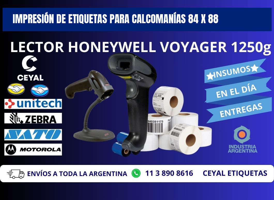 IMPRESIÓN DE ETIQUETAS PARA CALCOMANÍAS 84 x 88