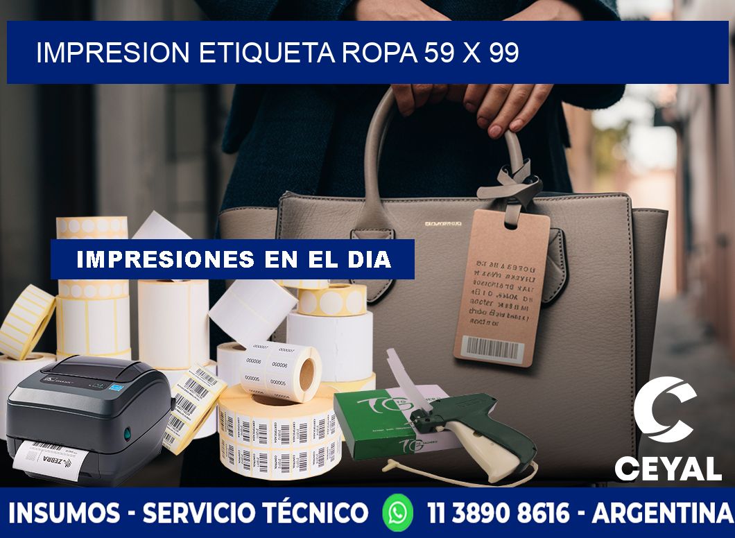 IMPRESION ETIQUETA ROPA 59 x 99