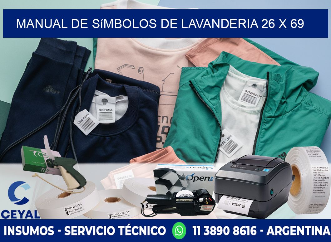 Manual de Símbolos de Lavanderia 26 x 69