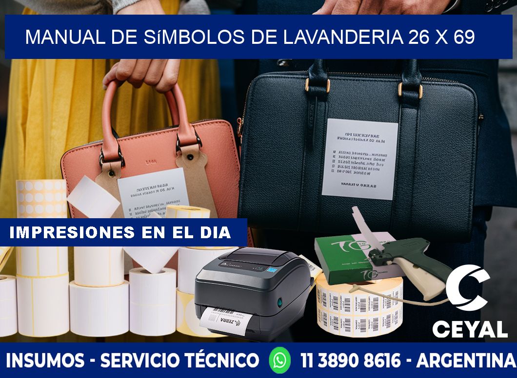 Manual de Símbolos de Lavanderia 26 x 69