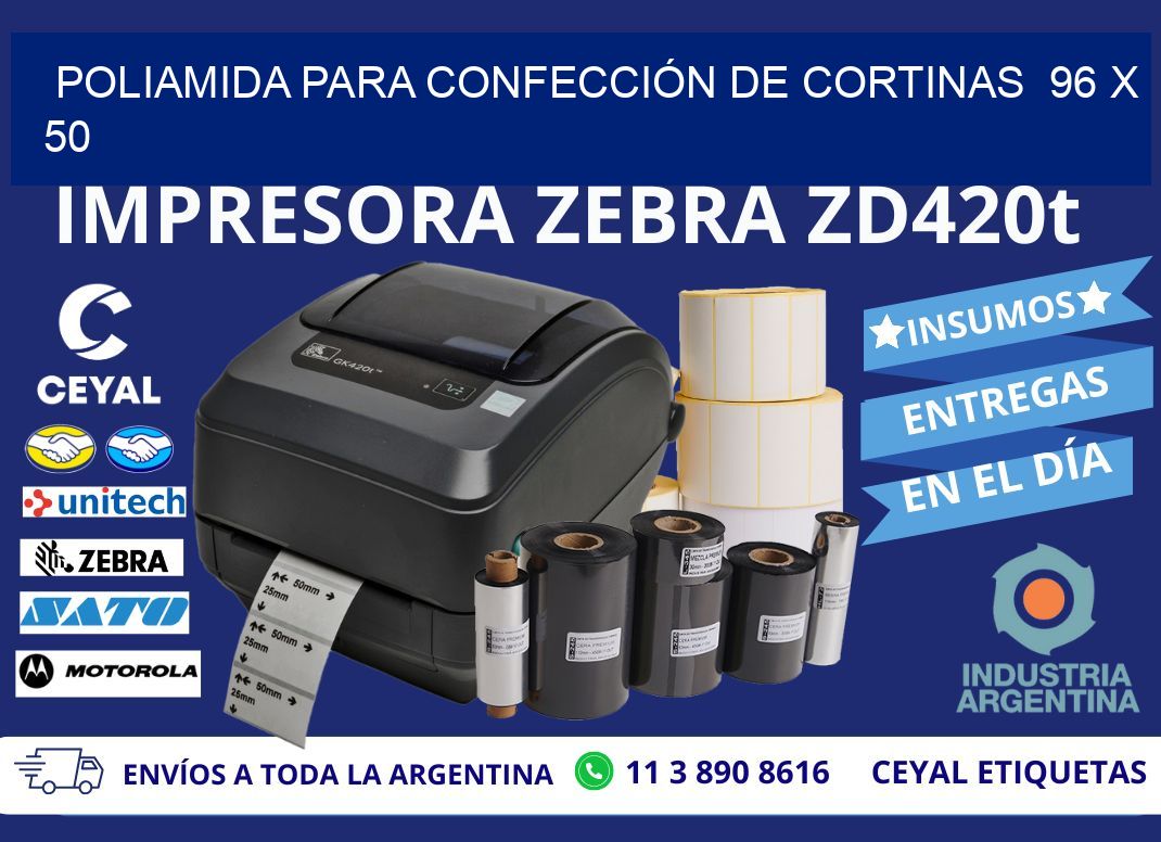 POLIAMIDA PARA CONFECCIÓN DE CORTINAS 96 x 50