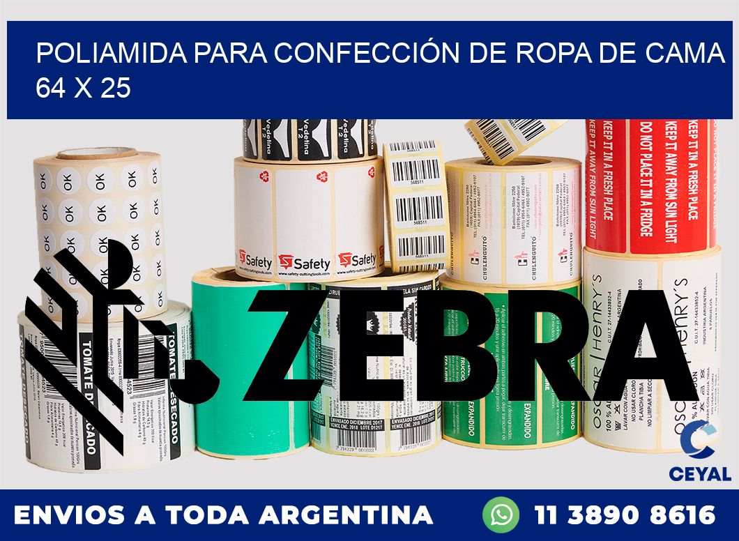 POLIAMIDA PARA CONFECCIÓN DE ROPA DE CAMA  64 x 25