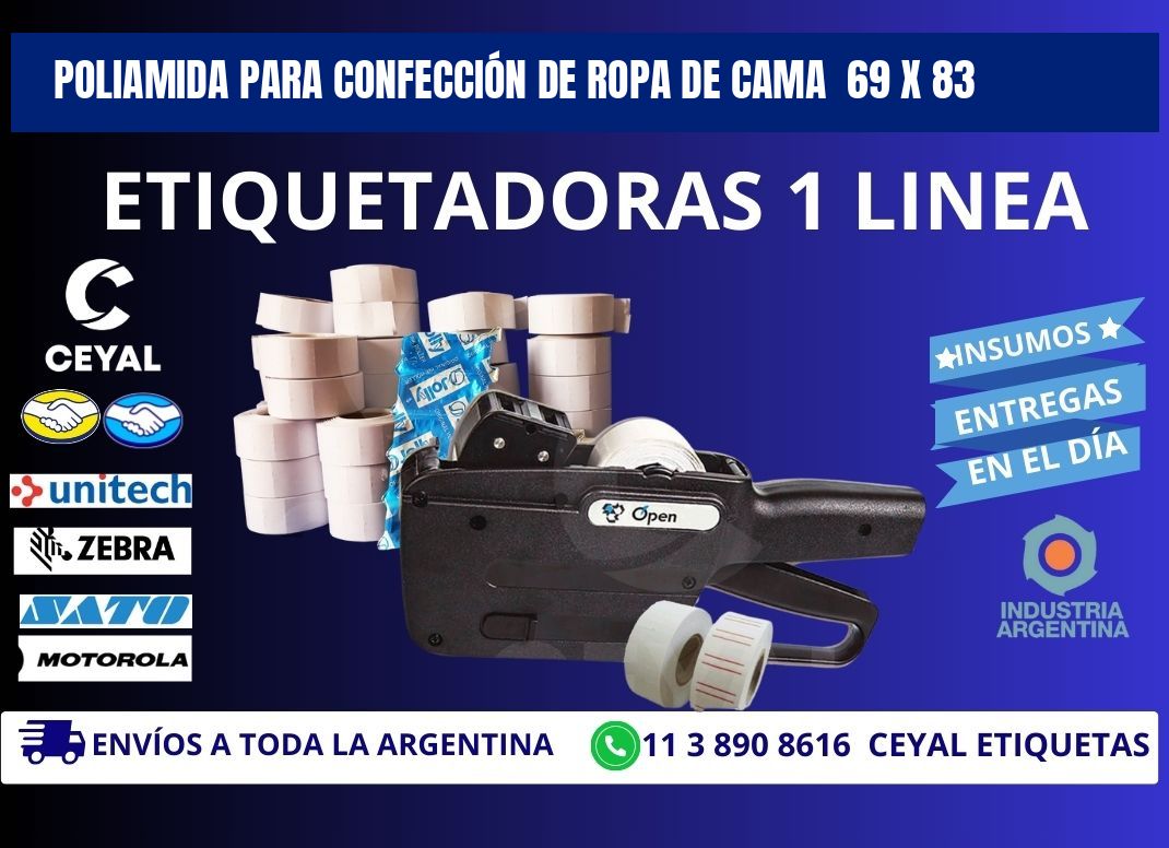POLIAMIDA PARA CONFECCIÓN DE ROPA DE CAMA 69 x 83