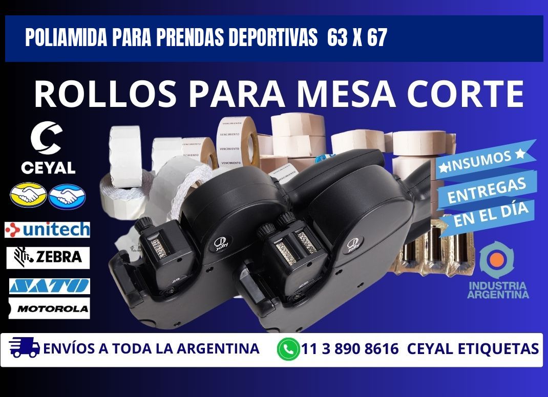POLIAMIDA PARA PRENDAS DEPORTIVAS  63 x 67