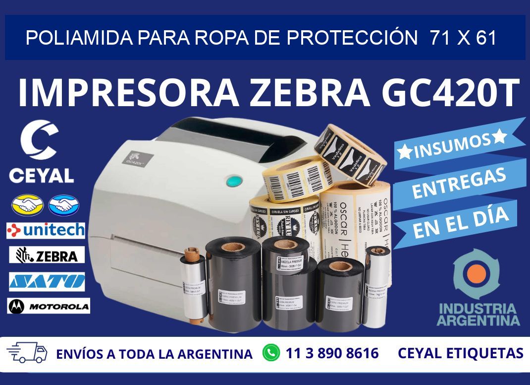 POLIAMIDA PARA ROPA DE PROTECCIÓN  71 x 61