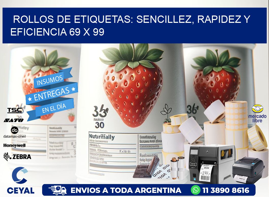Rollos de Etiquetas: Sencillez, Rapidez y Eficiencia 69 x 99