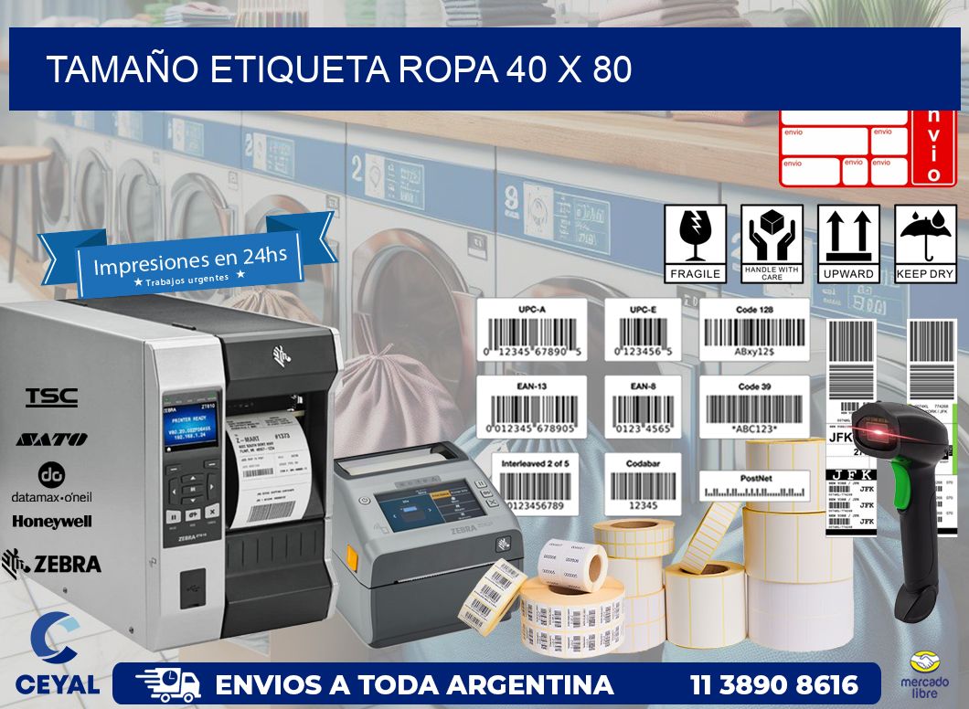 TAMAÑO ETIQUETA ROPA 40 x 80