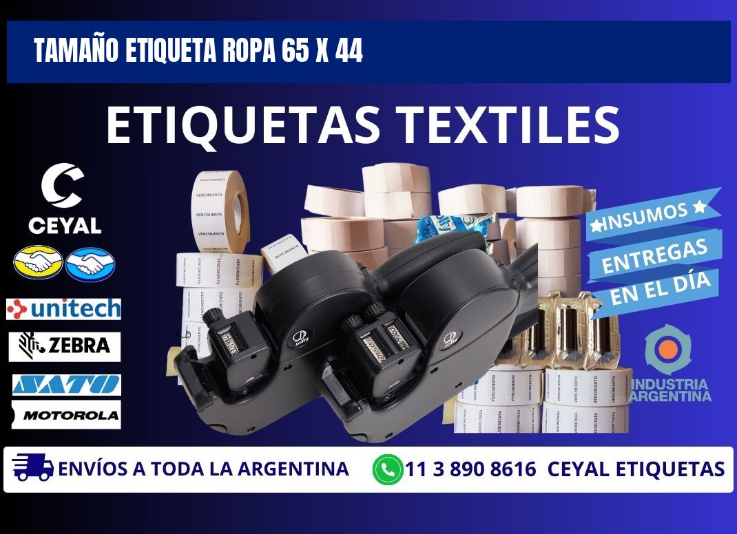 TAMAÑO ETIQUETA ROPA 65 x 44