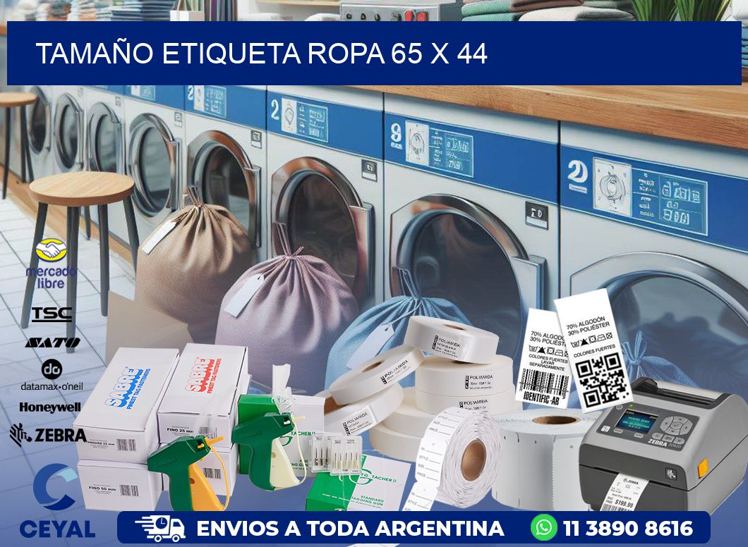 TAMAÑO ETIQUETA ROPA 65 x 44