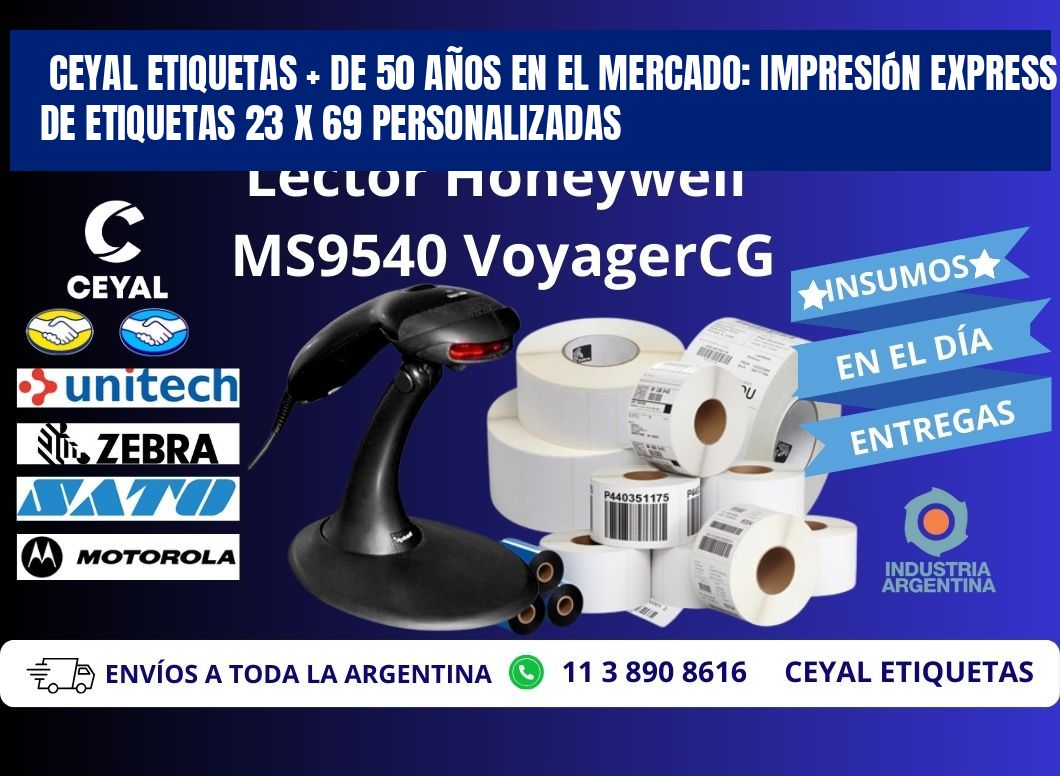 CEYAL ETIQUETAS + DE 50 AÑOS EN EL MERCADO: Impresión Express de Etiquetas 23 x 69 Personalizadas