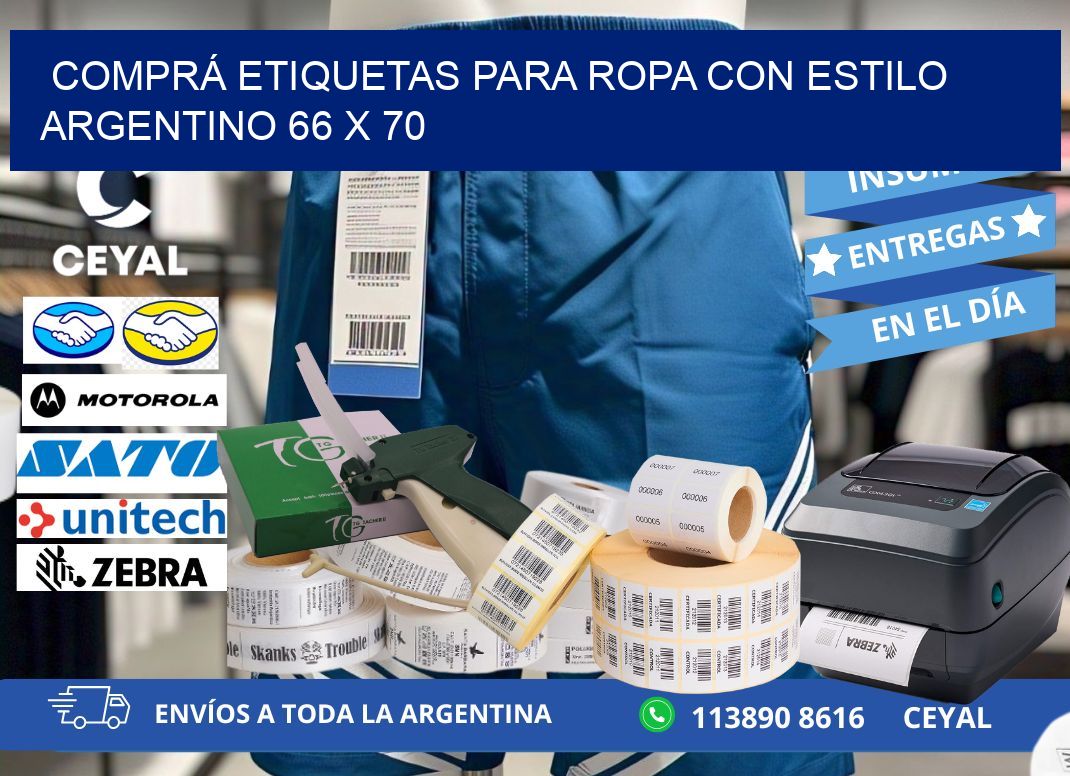 COMPRÁ ETIQUETAS PARA ROPA CON ESTILO ARGENTINO 66 x 70