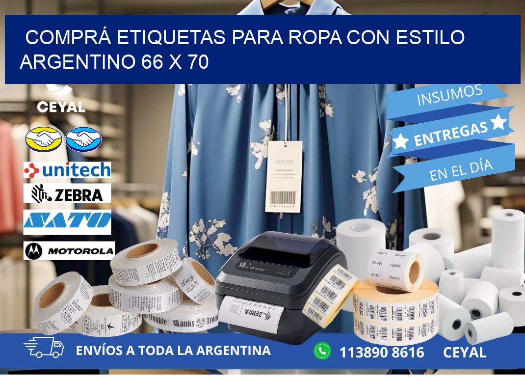 COMPRÁ ETIQUETAS PARA ROPA CON ESTILO ARGENTINO 66 x 70
