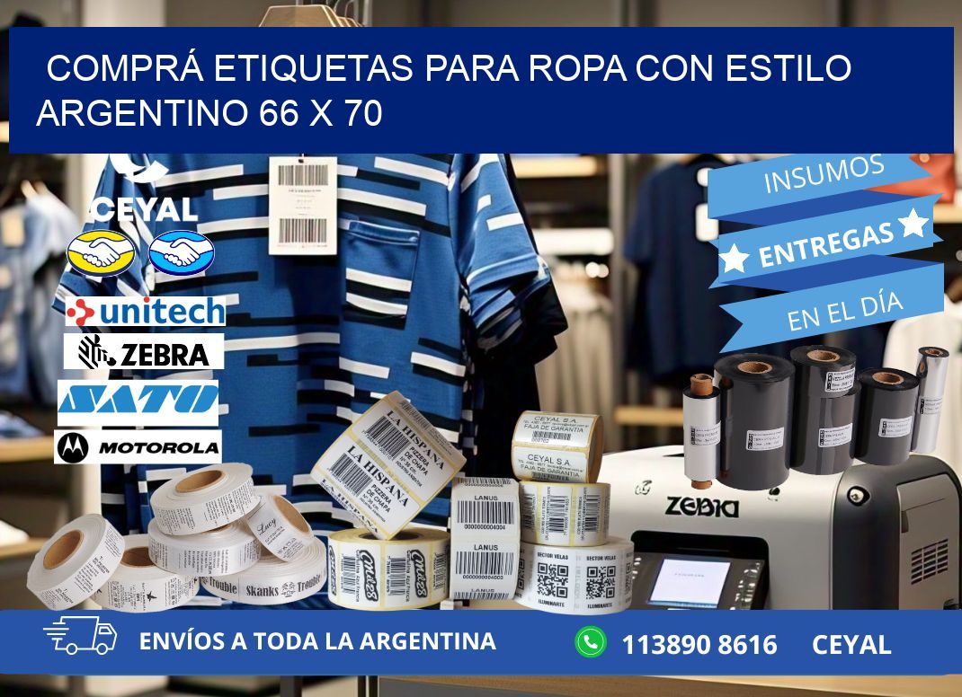 COMPRÁ ETIQUETAS PARA ROPA CON ESTILO ARGENTINO 66 x 70