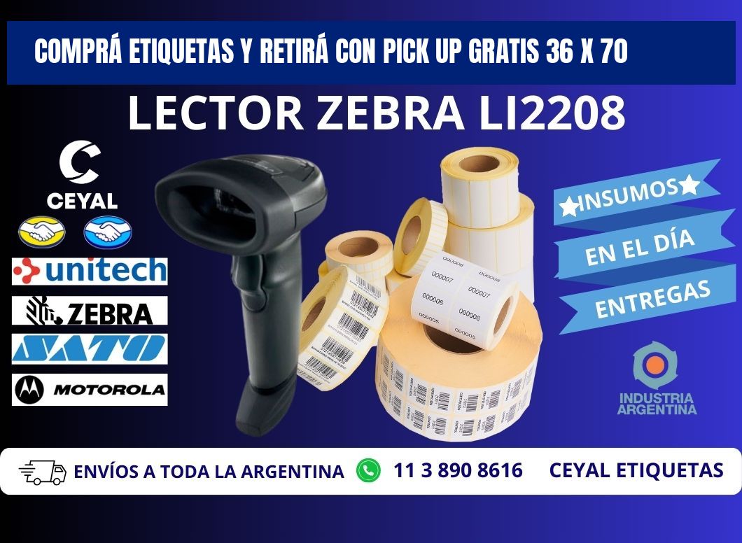 COMPRÁ ETIQUETAS Y RETIRÁ CON PICK UP GRATIS 36 x 70