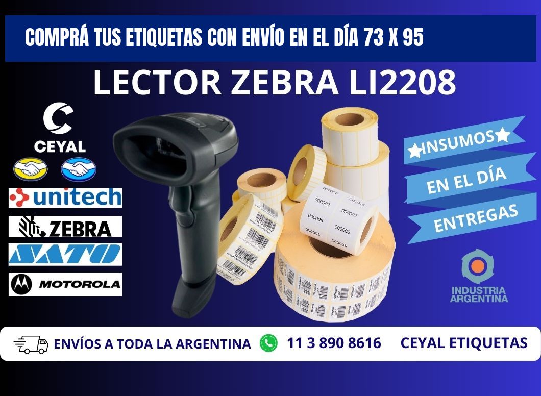 COMPRÁ TUS ETIQUETAS CON ENVÍO EN EL DÍA 73 x 95