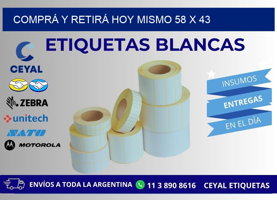 COMPRÁ Y RETIRÁ HOY MISMO 58 x 43