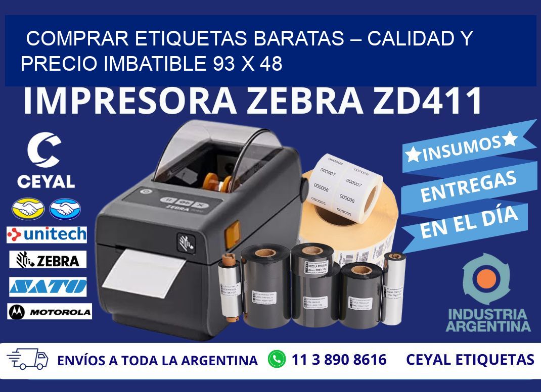 COMPRAR ETIQUETAS BARATAS – CALIDAD Y PRECIO IMBATIBLE 93 x 48