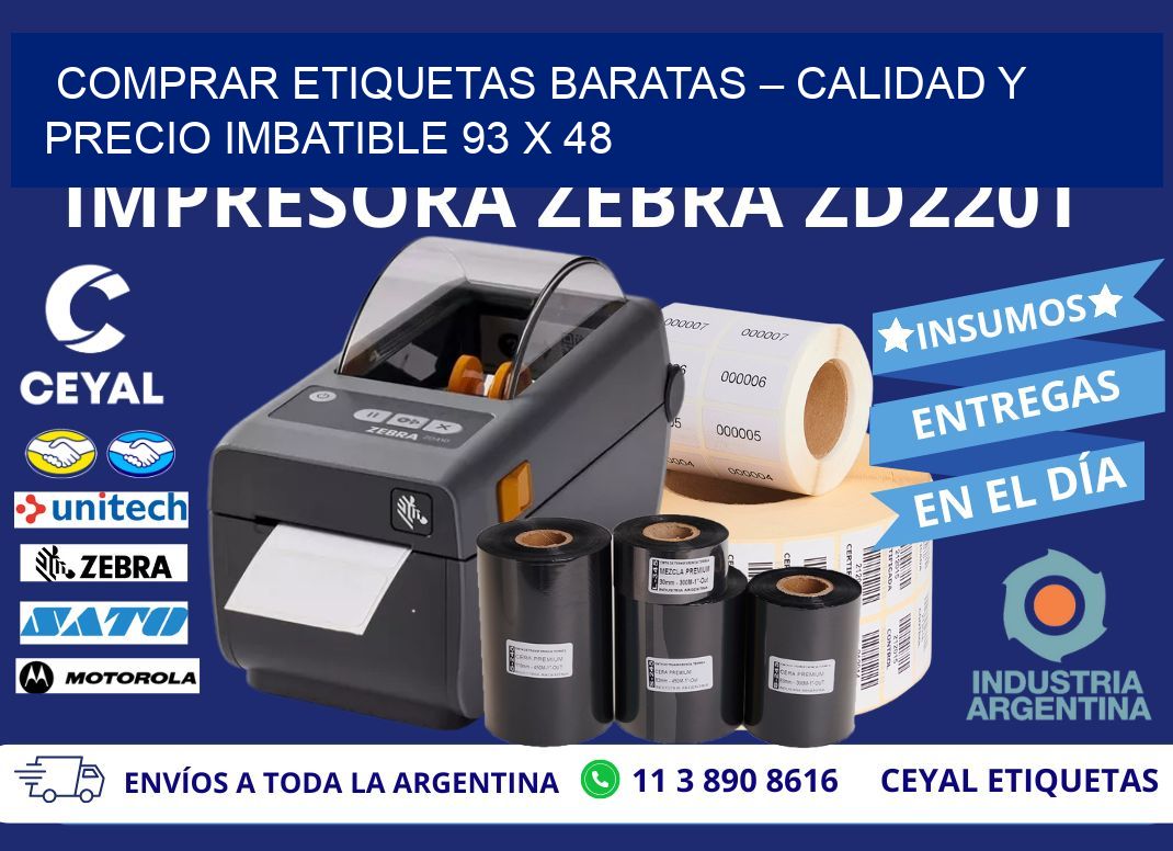 COMPRAR ETIQUETAS BARATAS – CALIDAD Y PRECIO IMBATIBLE 93 x 48