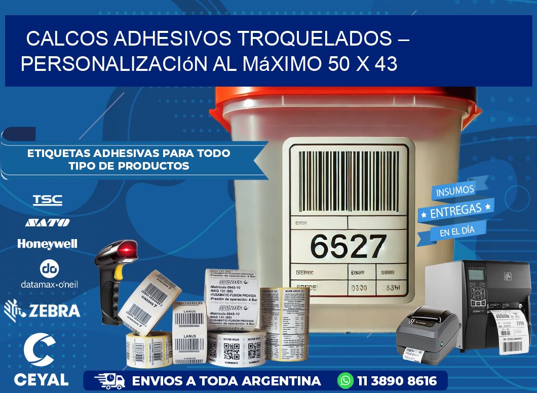 Calcos Adhesivos Troquelados – Personalización al Máximo 50 x 43
