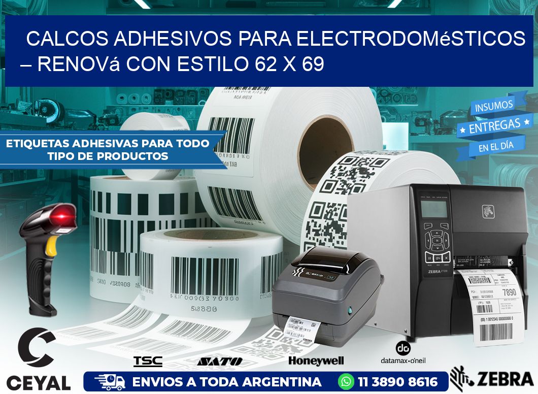 Calcos Adhesivos para Electrodomésticos – Renová con Estilo 62 x 69