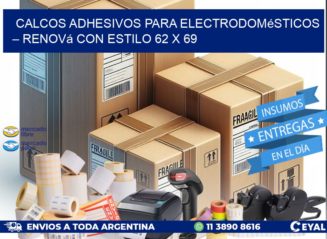 Calcos Adhesivos para Electrodomésticos – Renová con Estilo 62 x 69