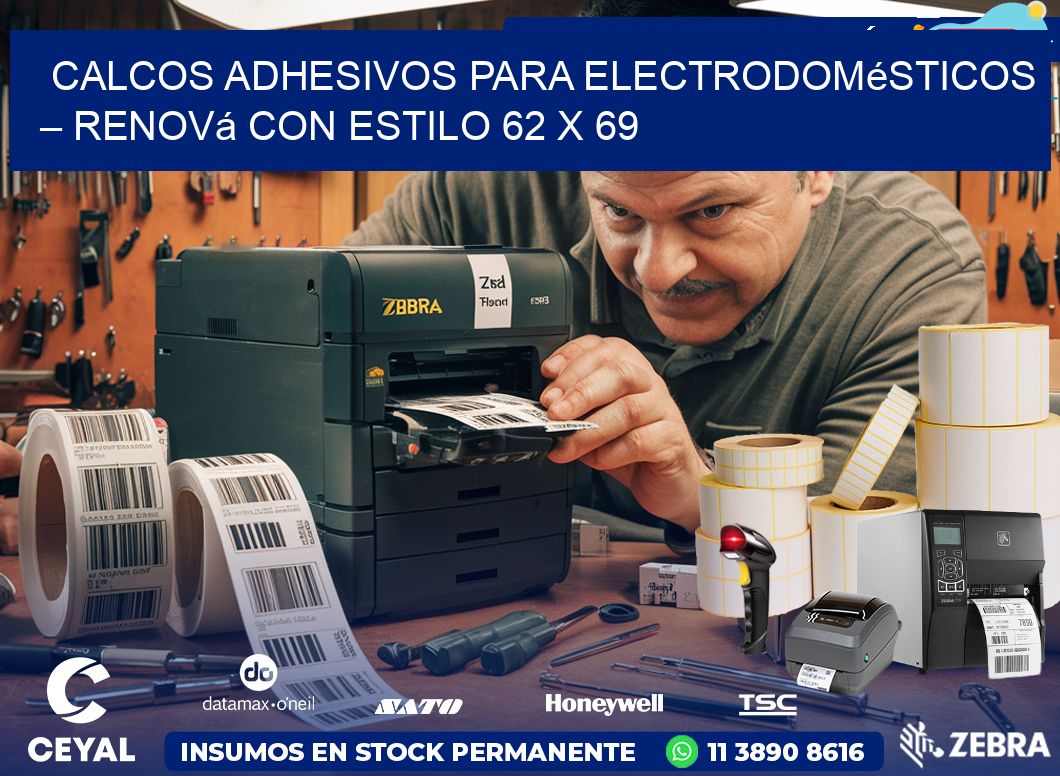 Calcos Adhesivos para Electrodomésticos – Renová con Estilo 62 x 69