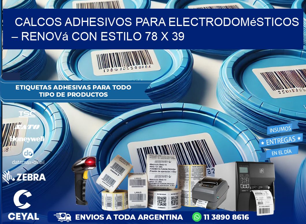 Calcos Adhesivos para Electrodomésticos – Renová con Estilo 78 x 39