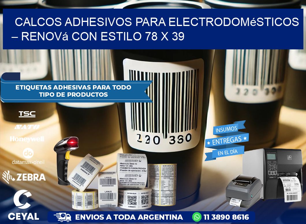 Calcos Adhesivos para Electrodomésticos – Renová con Estilo 78 x 39