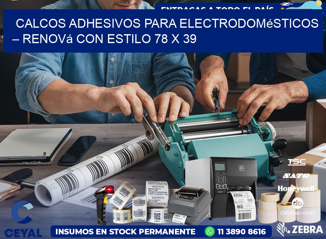 Calcos Adhesivos para Electrodomésticos – Renová con Estilo 78 x 39