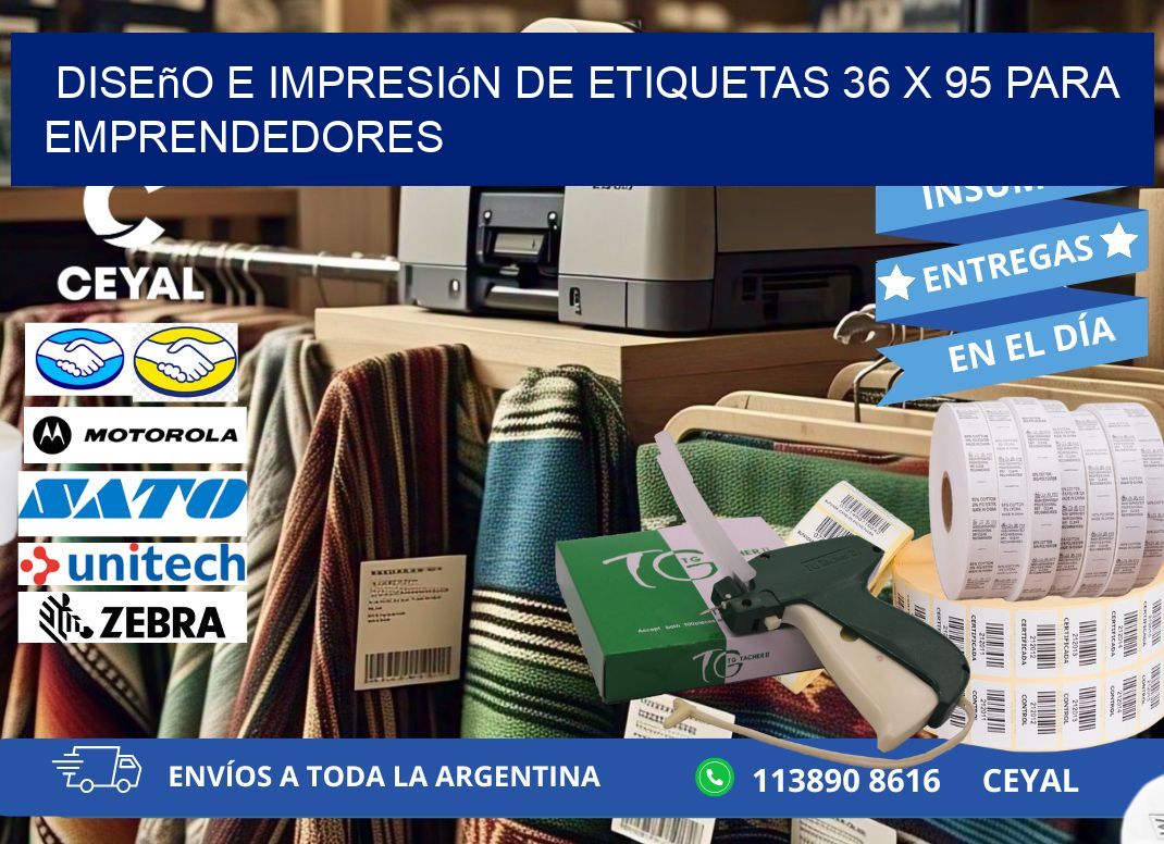 Diseño e Impresión de Etiquetas 36 x 95 para Emprendedores