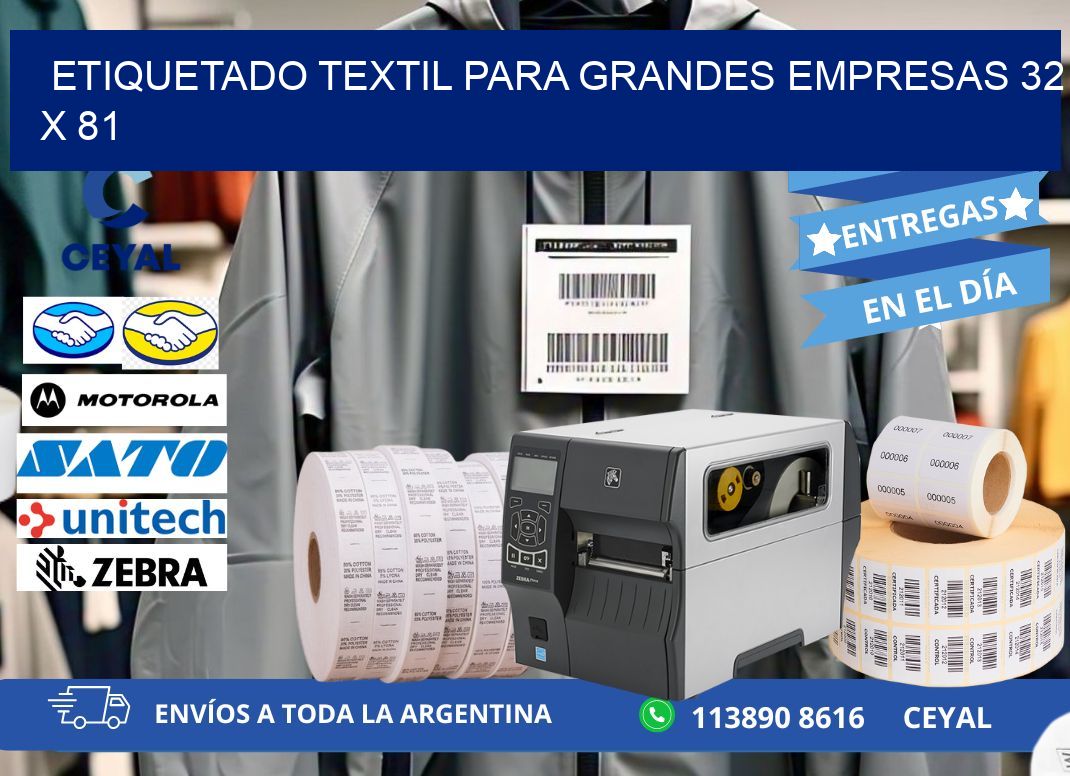 ETIQUETADO TEXTIL PARA GRANDES EMPRESAS 32 x 81