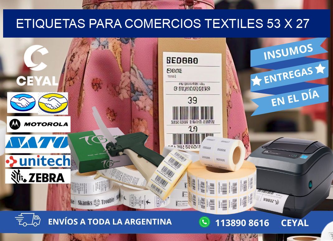 ETIQUETAS PARA COMERCIOS TEXTILES 53 x 27