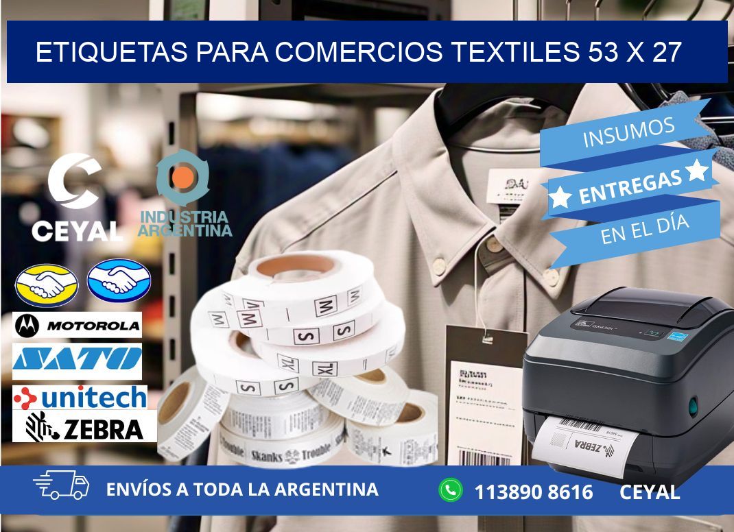 ETIQUETAS PARA COMERCIOS TEXTILES 53 x 27