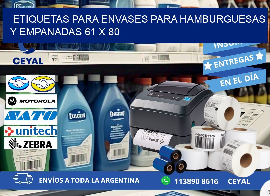 ETIQUETAS PARA ENVASES PARA HAMBURGUESAS Y EMPANADAS 61 x 80